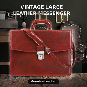 Sac souple en cuir véritable vintage imperméable de haute qualité personnalisé |   Sac messager multifonctionnel unisexe pour ordinateur portable, vente en gros - Product Image 4
