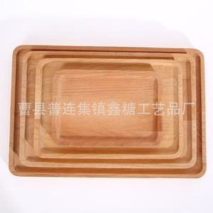 Xintang Rectangular Beechwood <b>Tray</b> 30x20 Cm Unfinished Elegant Serving <b>Tray</b> For <b>Tea</b> Snacks Fruit Hotel Use - Product Image 4