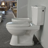 Ensemble WC et bidet deux pièces à chasse double, à poser au sol, pour l'Argentine