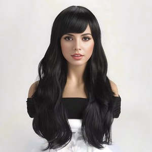 Peluca <span class=keywords><strong>de</strong></span> Moda en Oferta, Resistente al Calor, Larga, Ondulada, Rizada, con Flequillo Lateral, para Mujer, Carnicaroon Wig <span class=keywords><strong>Outlet</strong></span> - Product Image 4