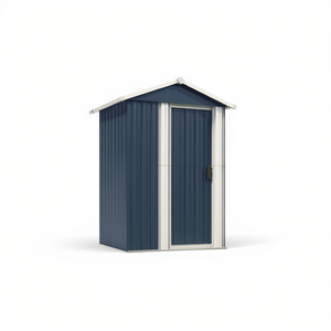 Caseta de jardín mediana de acero galvanizado antracita para almacenamiento - Product Image 1