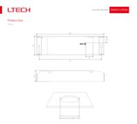 Driver LED DMX512 CCT LTECH 40W, 100-240V AC, ERP, FCC, large plage de gradation, grands projets commerciaux, SE-40-300-1050-W2M