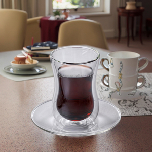 Juego de vasos de cristal árabes turcos modernos hechos a mano resistentes al calor para café y té negro para uso doméstico en el café de la empresa - Product Image 5