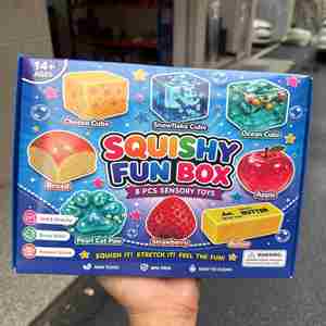 ชุดของขวัญปฏิทินของเล่นบีบคลายเครียด Advent Dumpling Molding Joy Blind Box Cube ของเล่นบีบสัมผัสแบบสควิชชี่ - Product Image 4