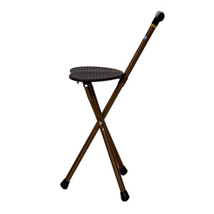 Canne pliante avec siège en alliage d'aluminium, trépied réglable pour personnes âgées, utilisation en extérieur - Product Image 1