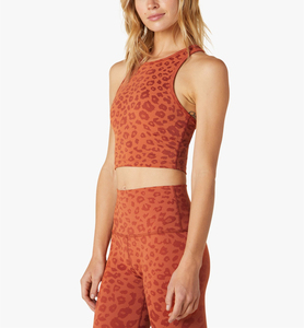 Nuovo <span class=keywords><strong>Reggiseno</strong></span> Sportivo Leopardato 2026 a Copertura Totale, Top Sportivo Lungo Personalizzato con Stampa Animale e Spalline Incrociate sul Retro - Product Image 2