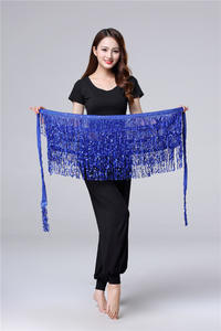 3 couches de danse du ventre foulard indien bohême Performance Giltter gland taille chaîne paillettes <span class=keywords><strong>frange</strong></span> <span class=keywords><strong>robe</strong></span> jupe - Product Image 6