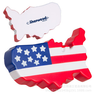 Juguete Antiestrés con Mapa de Estados Unidos Sherwood, Material PU, Unisex - Product Image 1