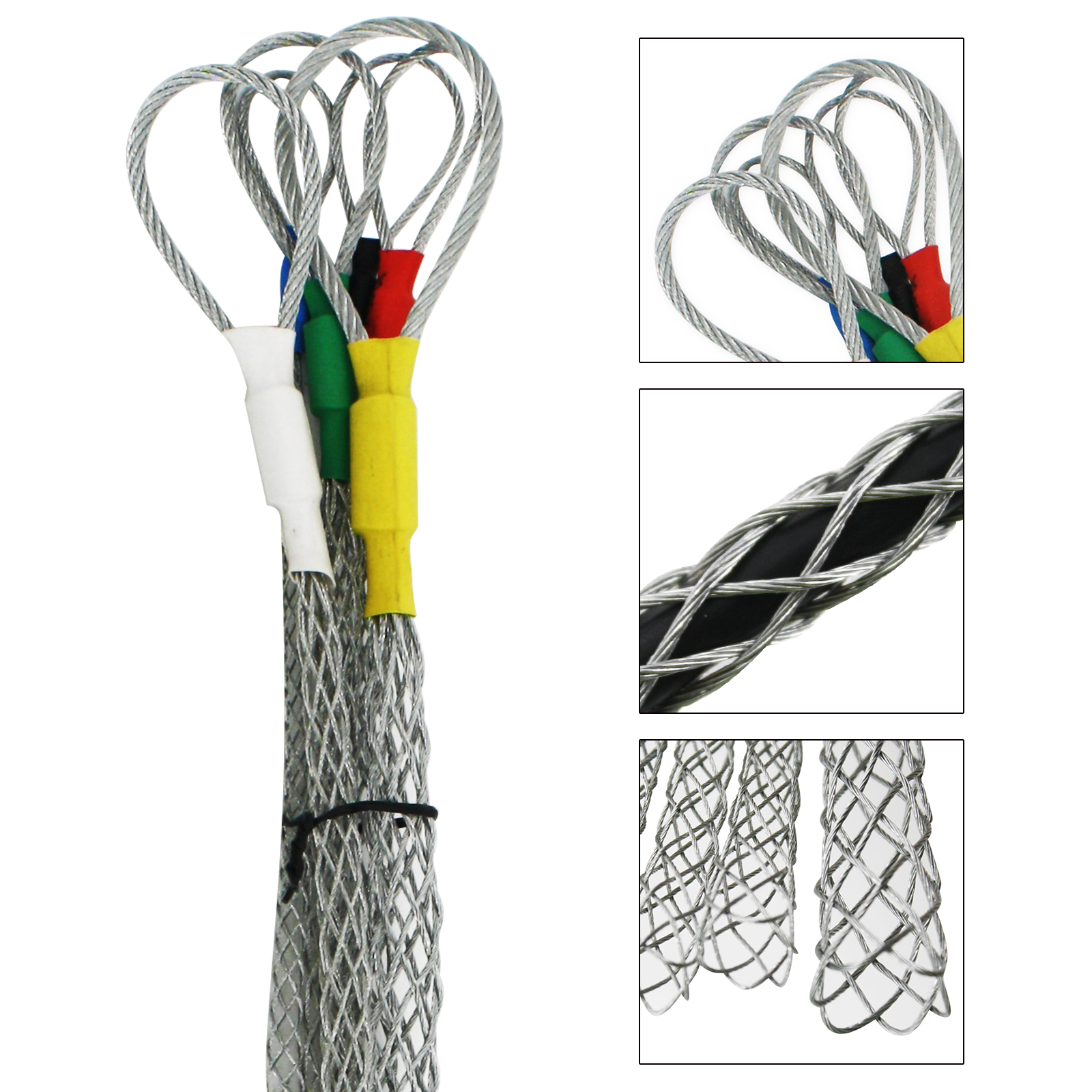 Calcetín Extractor De Cables Galvanizado – Herramienta Para Pasar Cables Por Tuberías, Varios Tamaños