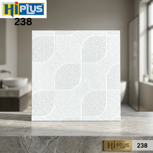 Plaque de plafond suspendu carrée décorative en PVC blanc stratifié, isolation thermique, classe d'incendie, pour salons modernes - Product Image 3