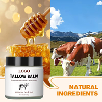 T Sample Welcome Crème hydratante fouettée pour le suif Lotion naturelle pour le visage au miel et baume de suif nourri à l'herbe