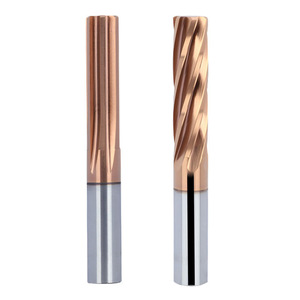HRC55 <strong>Copper</strong> Color <strong>End</strong> <strong>Mill</strong> Drill Reamer Carbide Taper Tungsten Steel Carbide Chamber Spiral groove Reamer 3mm - Product Image 5