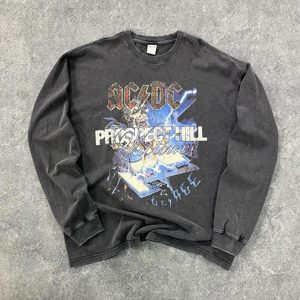 Maglietta 275g appassionata di musica <span class=keywords><strong>Rock</strong></span> alla moda di marca personalizzata stampata a maniche lunghe da uomo ampia Casual a maniche lunghe t-shirt - Product Image 2