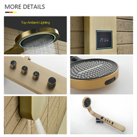 Ensemble de douche intelligent numérique à LED noir mat, hydromassage, panneaux de douche étanches, numéro 1