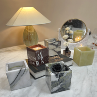 SAIDKOCC personnalisé luxe Jade froid bougeoir bonbons stockage pot petite taille avec plusieurs couleurs hôtel décoration