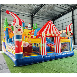 Nouveau design gonflable Jumping <span class=keywords><strong>Paradise</strong></span> Juegos Inflables Cirque Clown Thème Château de maison plein d'entrain avec toboggan - Product Image 3