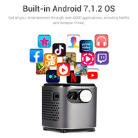 Mini Proyector Portátil DLP Android Hotack, Cine en Casa para Teléfono Móvil, Conexión Inalámbrica, Proyector LED