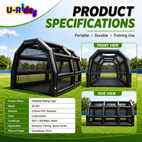 Cage de jeu de baseball gonflable portable, jeu sportif interactif pour location de fête, équipement de divertissement extérieur