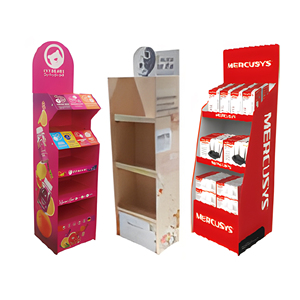 Expositor de Papelão Personalizado Moderno para Lojas de Varejo com Ganchos e Prateleira de Exibição Corrugada - Product Image 4