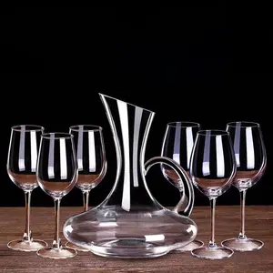 Best Sail Elegant Crystal Clear Wine Carafes Unique Gift Red Wine Glass Wine Decanter Set Glass