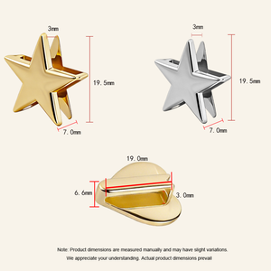 Dijes de Moda con Forma de Estrella y Corazón, y Juego Completo de 26 Letras del Alfabeto, Adorno de Metal con Hebilla Deslizante para Decoración - Product Image 2