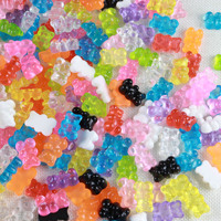 Accessoires en résine DIY très demandés : ours transparent, boîte à papeterie, matériau pour coque de téléphone, garniture pour slime
