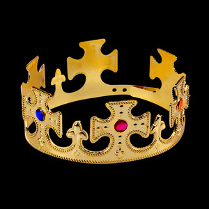 Corona de Rey para Halloween, Disfraz Infantil, Cetro de Plástico Galvanizado, Artículos para Fiestas, Sombrero para Cumpleaños - Product Image 4