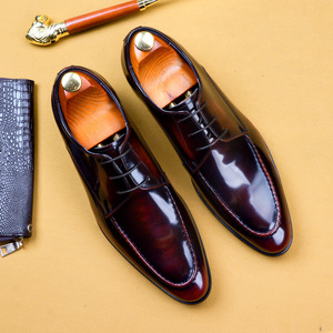 Business Men's Shoes Formal Casual Shoes British Leather Painted Color Breathable Pointed <b>Toe</b> Wedding - Product Image 6