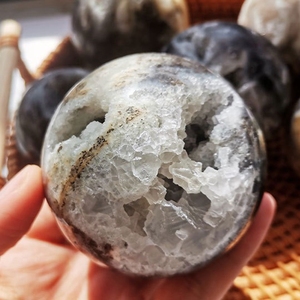 Viên Bi Pha Lê Tự Nhiên Quả Bóng Đánh Bóng Nhấp Nháy Druzy Geode Đá Chữa Bệnh Reiki Để Trang Trí - Product Image 4