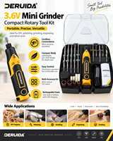 DERUIDA Mini-meuleuse sans fil 3,6 V, kit d'outils rotatifs, stylo de gravure électrique rechargeable par USB avec accessoires pour le bricolage et le meulage