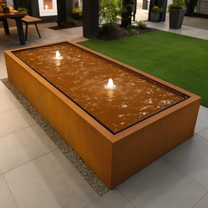 Fuente de Agua para Exteriores, Cascada de Acero Corten - Product Image 1