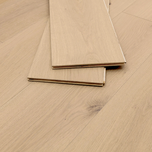 Plancher en bois franc de chêne blanc de qualité <span class=keywords><strong>CD</strong></span> à lattes larges, brossé, multicouche, en bois d'ingénierie - Product Image 2