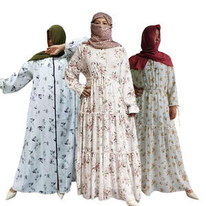 Nouvelle robe islamique pour femme Abaya luxe tissu mousseline dernières robes musulmanes - Product Image 1