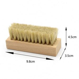 Customization LOGO Horsehair Shoe <b>Brush</b> Wooden Sneaker Cleaner <b>Brush</b> - Product Image 2