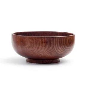 实木碗日式批发高品质一次性纸箱简约木派对圆形相思木提供