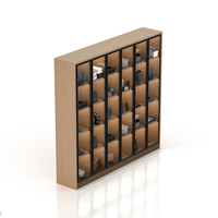 Grand présentoir de magasin de bijoux, design de vitrine murale pour vin, en bois de chêne, sur pied, pour magasin de montres, avec produits