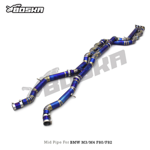 Tubo de Escape Medio de Igual Longitud BOSKA para BMW M3/M4 F80/F82 3.0T 2014-2019, Titanio Ligero Boska, 63 mm/2.5 pulgadas - Product Image 2