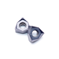 Plaquette de fraisage hexagonale double face WNMU040304EN à alimentation rapide, avec éjection de copeaux GM, pour un contrôle stable des copeaux lors du fraisage brut de la fonte