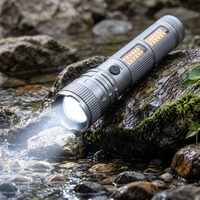 Linterna LED Recargable Ultrabrillante, Linterna Táctica Impermeable para Exteriores, Linterna Portátil de Alto Lumen