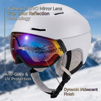 Casque de ski Platinum avec visière rétractable Revo, certifié CE EN1077, en ABS et EPS, pour le ski alpin et le snowboard