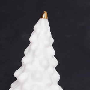 Redeco sáng tạo Cây giáng sinh bức tượng với LED đơn giản màu trắng gốm Cây giáng sinh ánh sáng ban đêm đồ trang trí quà tặng trang trí nhà - Product Image 6