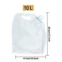 Portable Pliable Randonnée Camping En Plein Air En Plastique Vin Boire Bec Poche Sac 5l 5 Litres 10l 20l Récipient D'eau avec Poignée