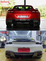 Kit carrosserie en fibre de carbone style Novitec pour Ferrari Roma, diffuseur de pare-chocs arrière, sortie d'usine