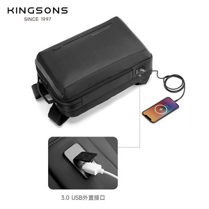 Kingsons Laptop <b>Backpack</b> 20-39L Water Resistant Business Travel Bag With Charging Port Unisex - Product Image 2