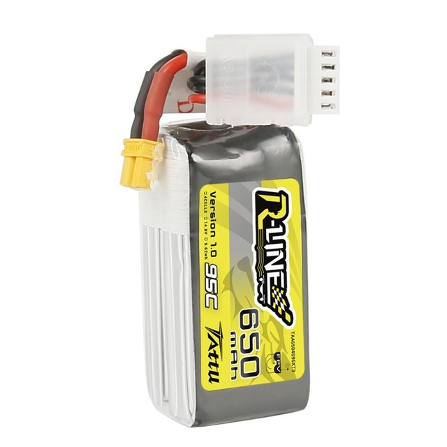 Gens Ace Tattu R-Line 1.0 LiPo Battery 650mAh 4S 6S 14.8V 22.2V 95C XT30 Plug for RC FPV Drones Accessory