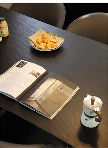 Delifeng-Mesa de comedor con placa de roca moderna y sencilla, mesa rectangular de acrílico negro de alta calidad para apartamento pequeño para sala de estar - Product Image 6