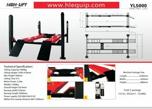 -HL5000 kapasite 5000kg 4'lü araç asansörü/<span class=keywords><strong>platform</strong></span> hizalama ile onarım çalışmaları için 5 metre - Product Image 5