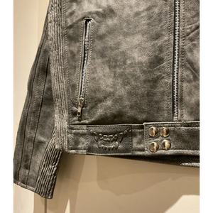 Veste en PU vintage pour homme, fabriquée sur mesure, adaptée au style streetwear, hip-hop, moto, tendance punk Y2K - Product Image 4