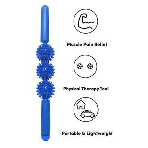Muscle Roller Stick Fascia 3 bolas cuello pierna espalda tejido profundo liberación miofascial terapia física gatillo punto herramienta de masaje - Product Image 3