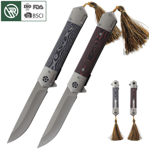 Bochen nhà sản xuất khuyến cáo New Arrival Hot người bán kép màu G10 xử lý gấp Pocket Knife với màu đỏ và màu đen - Product Image 1